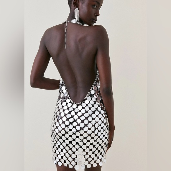 KAREN MILLEN RARE CHAIN HALTER DRESS - Picture 3 of 13